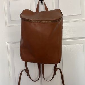 small leather backpack